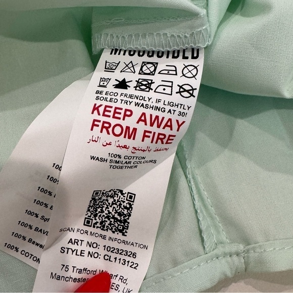 Missguided Green Oversized Button Up (sz 10) - Picture 8 of 8